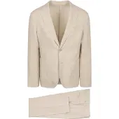 Suitable Traje Lino Lavado Ecru Beige Blanco roto talla