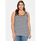 Sheego Top negro / blanco