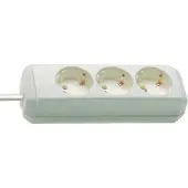 Brennenstuhl Eco-Line, regleta de enchufes de 3 tomas, color blanco, 5 metros, cable H05VV-F 3G1,5, referencia 1158610050