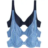 The Set Top de bikini navy / azul paloma / blanco
