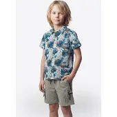 KOROSHI Camisa navy / azul claro / caqui / blanco