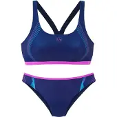 LASCANA Bikini marino / azul oscuro / fucsia