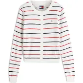 Tommy Hilfiger Cárdigan 'Flag Embroidery Slim' navy / rojo / blanco
