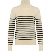 Saint tropez Jersey 'Mila' ecru / negro