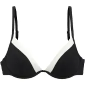 LASCANA Top de bikini negro / blanco