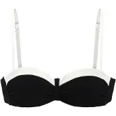 LASCANA Top de bikini negro / blanco