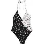 Ted Baker Bañador moldeador verde oscuro / rosa / negro / blanco
