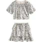 Next Conjunto gris plateado / plata