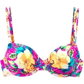 LASCANA Top de bikini azul / amarillo / amarillo claro / rosa