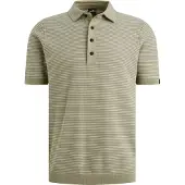 Vanguard Camiseta 'Polo shirt in cotton/modal with stripe pattern' verde