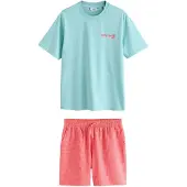Next Pijama corto azul / turquesa / naranja / rojo