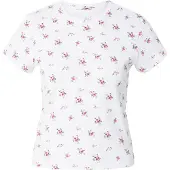 Hailys Camiseta 'Lu44lu' verde / altrosa / rosa oscuro / blanco