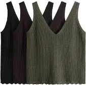 The Set Top de punto chocolate / oliva / negro