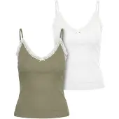 Urban Classics Top oliva / blanco