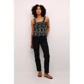 Kaffe Top 'Amber' beige claro / negro
