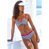 s.Oliver Top de bikini navy / blanco