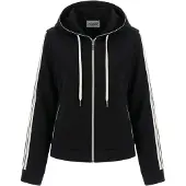 GUESS Sudadera con cremallera negro / blanco