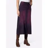 HEINE Falda rojo vino