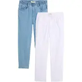 Bonprix Vaquero azul claro / blanco
