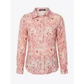 KOROSHI Blusa verde pastel / rosé / rojo pastel