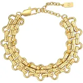 Hey Happiness Pulsera 'Interlocking' oro