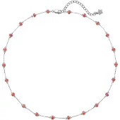 Hey Happiness Cadena 'Coral Glow' rojo claro / plata