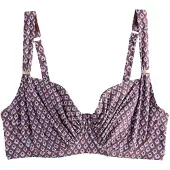Next Top de bikini azul claro / marrón / chocolate / blanco