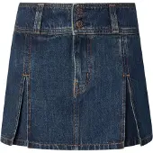 Levi's Falda 'Inverted Pleat Mini' azul denim