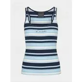 KOROSHI Top navy / azul claro / blanco