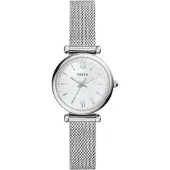 Fossil Reloj analógico plata / blanco perla