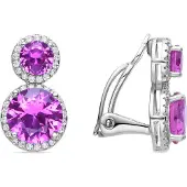 Luxenter Pendientes 'Pruka' rosa / plata