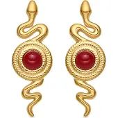 Luxenter Pendientes 'EDRAK' rojo