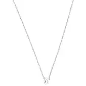 Luxenter Cadena 'Alphabet O' plata