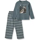 Wheat Pijama 'Matheo' crema / gris claro / verde claro / verde oscuro