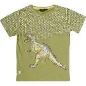 KOROSHI Camiseta amarillo claro / caña / negro / blanco