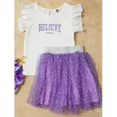 Trendyol Conjunto lila oscuro / plata / blanco
