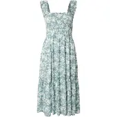 Hailys Vestido de verano 'Ma44cy' azul cian / blanco