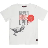 KOROSHI Camiseta gris / rojo / blanco