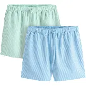 Next Pantalón de pijama azul claro / verde claro / blanco