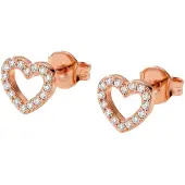 Purelei Pendientes 'Hearts Of Love' oro rosa