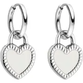 Purelei Pendientes 'Heart' plata