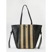 KOROSHI Shopper ecru / negro