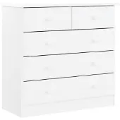 vidaXL Cómoda ALTA, blanca, 77x35x73 cm, madera maciza de pino