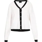 Dreimaster Klassik Cárdigan 'Classic Look' negro / blanco
