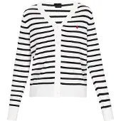 Dreimaster Cárdigan negro / offwhite