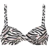 LASCANA Top de bikini crema / greige / negro