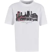 Karl kani Camiseta 'Skyline' rojo carmesí / negro / blanco