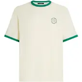Karl Lagerfeld Camiseta 'Ikon' crema / verde oscuro