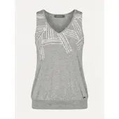 KOROSHI Top gris / blanco