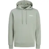 Jack & Jones Sudadera 'JJBeau' verde pastel / blanco
